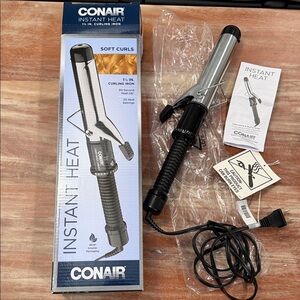 Conair Instant Heat Curling Iron - Black and Silver